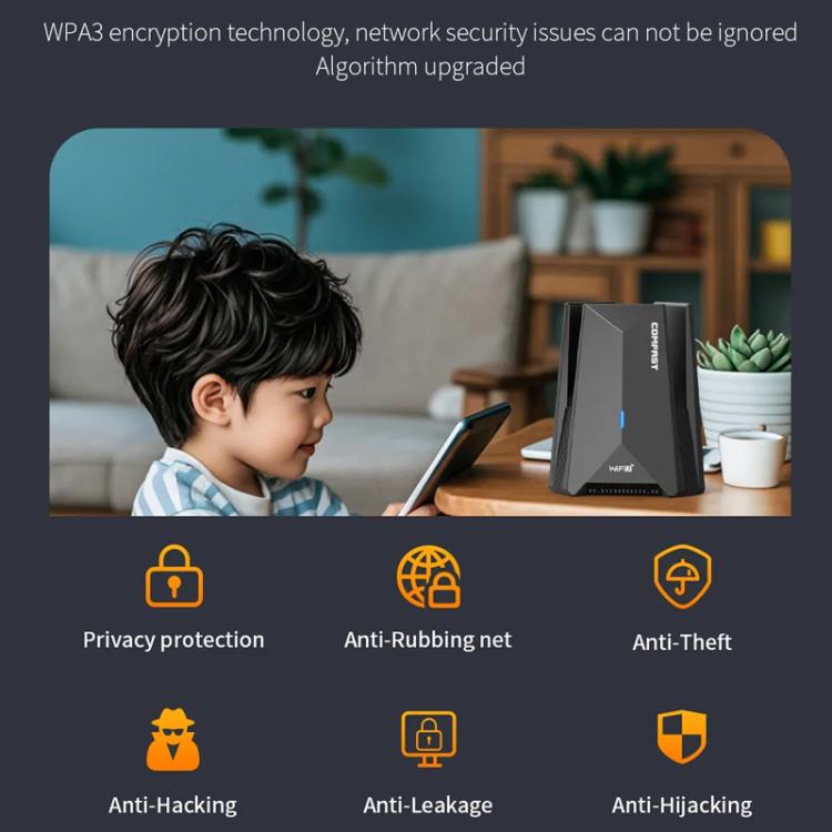 COMFAST CF-987BE Tri-band 6500Mbps WiFi7 USB 3.0 Wireless Network Adapter, CF-987BE COMFAST CF-987BE Tri-band 6500Mbps WiFi7 USB 3.0 Wireless Network Adapter, CF-987BE
